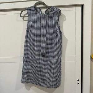 COPY - Reformation navy blue gingham dress